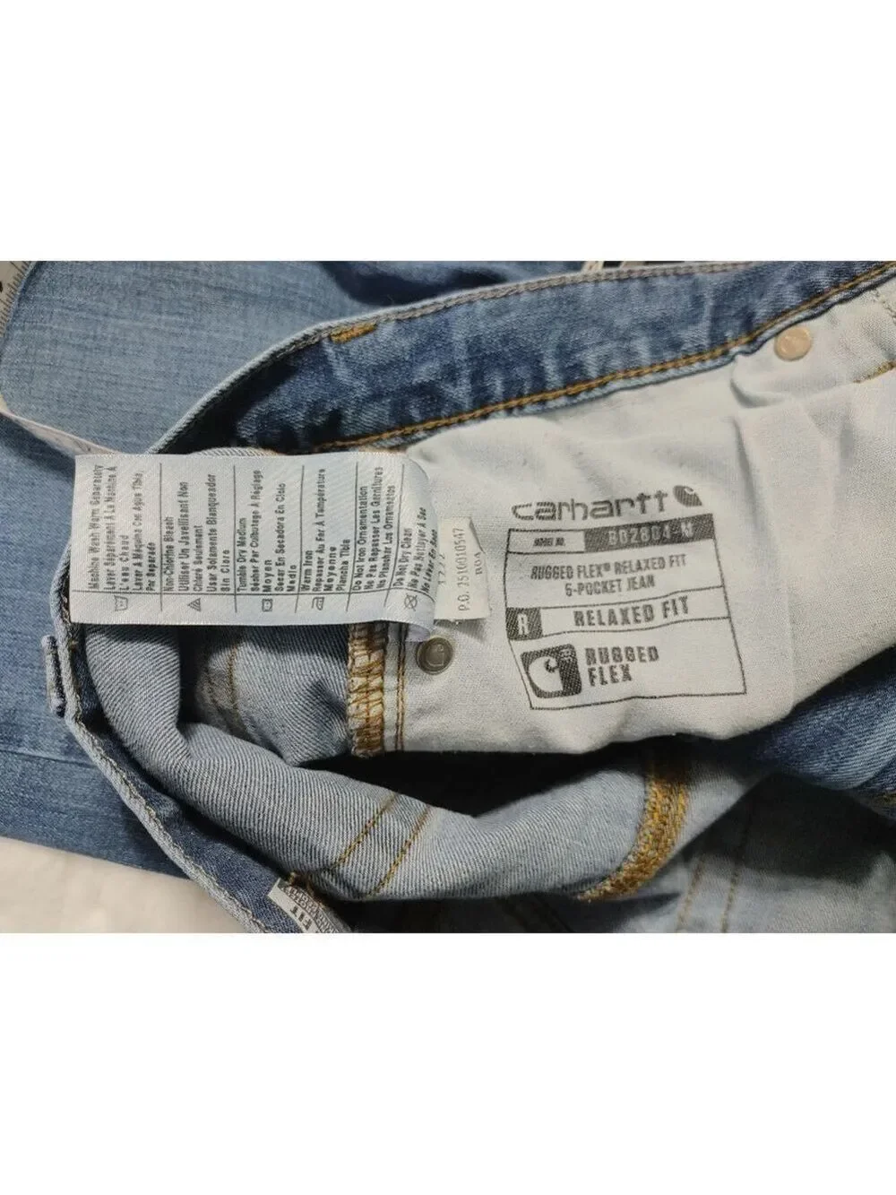 Men's Carhartt Blue Relaxed Fit Straight Jeans Waist 36x32